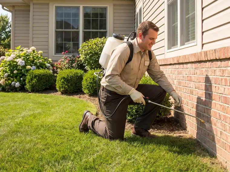 Pest Control work on a home