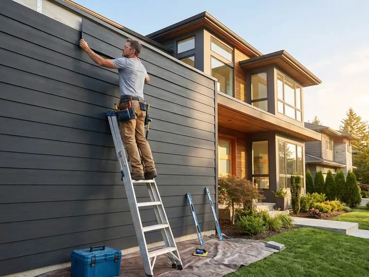 Siding Installation work on a home